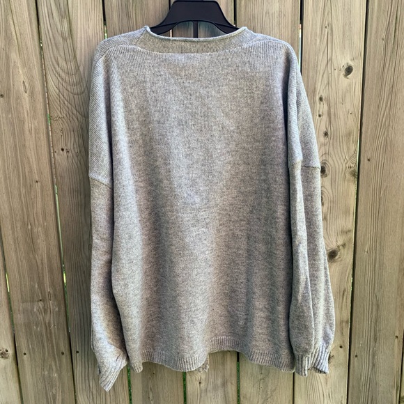 Shein Womans Grey Tie Up Cardigan Large LG - Picture 8 of 9